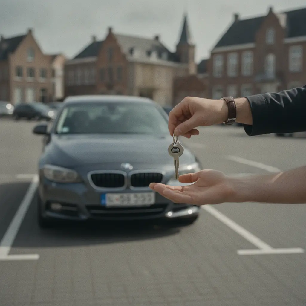 Remise des cles d'une voiture entre particuliers apres une revente