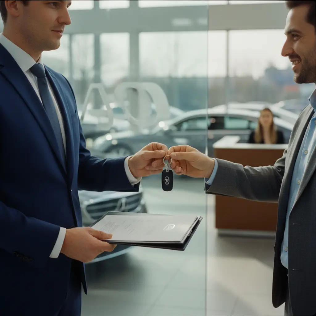 Remise des clés lors de la vente d'une voiture de société